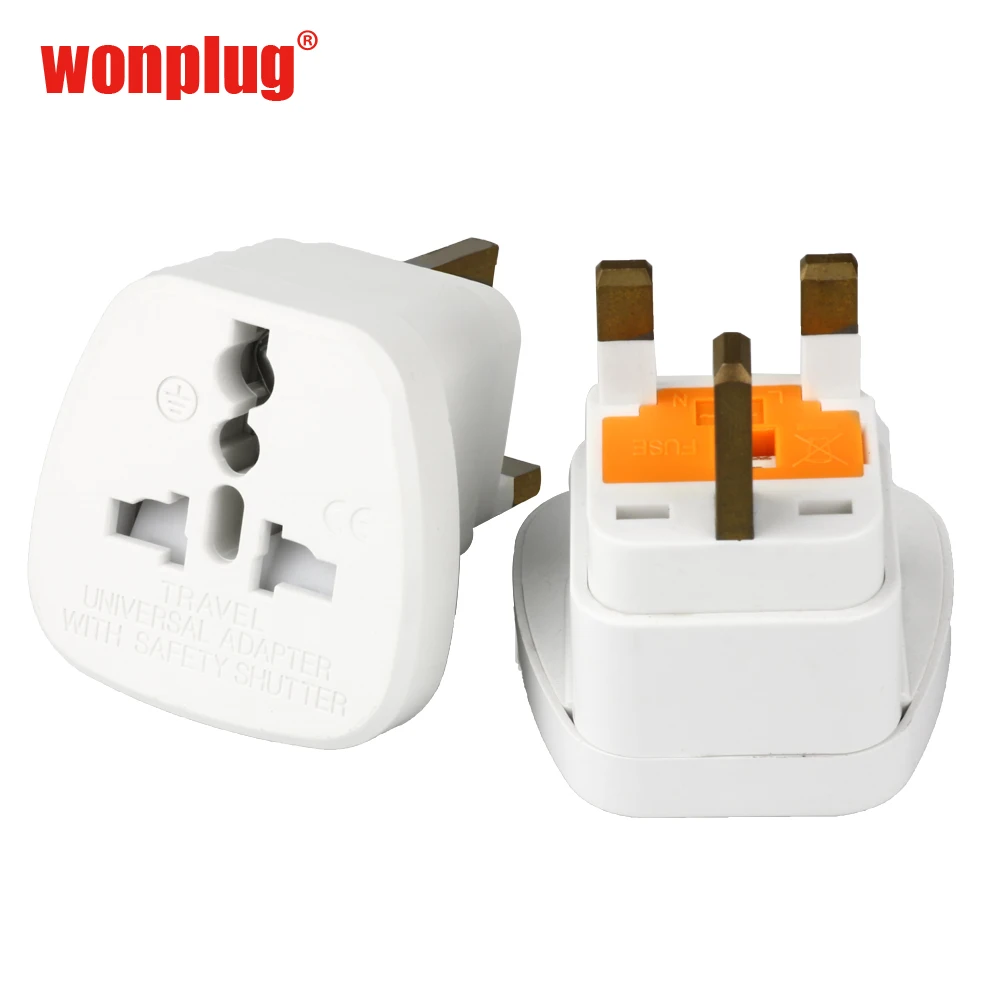 Universal USA AUS EU france germany Japan schuko World to uk travel plug adapter with fuse For TYPE G Plug of Electrical Outlets