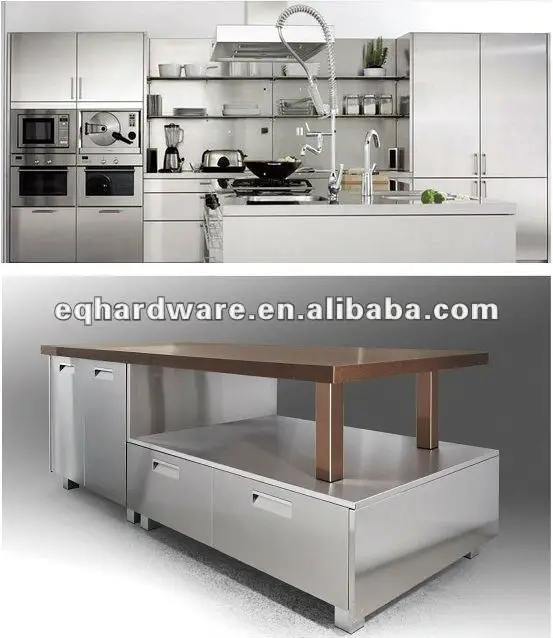 Wholesale Customized low MOQ Cabinet Project OEM Modular Stainless Steel 304 Kitchen for home