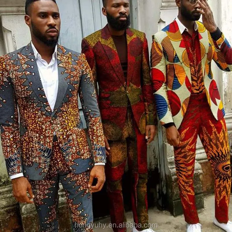 AM054 custom men wear coat blazer wax print ankara fabrics for african men clothing