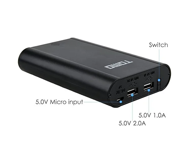 
Tomo V8-4 Portable Extra LCD Display 18650 USB Battery Charger Power Bank with 4 Slots For iPhone Samsung HTC iPad 