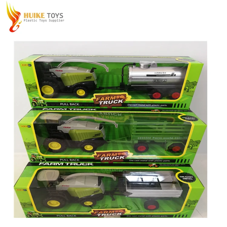 Cheap plastic farm truck farmer car toy pulling tractors