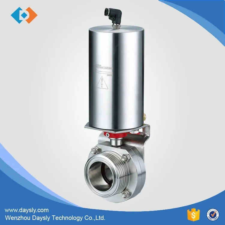 Sanitary Pneumatic Control Actuator Butterfly Valve