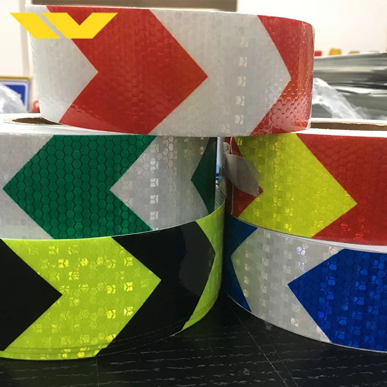 Factory Price Red White Arrow Pattern Reflective Tape For Vehicle