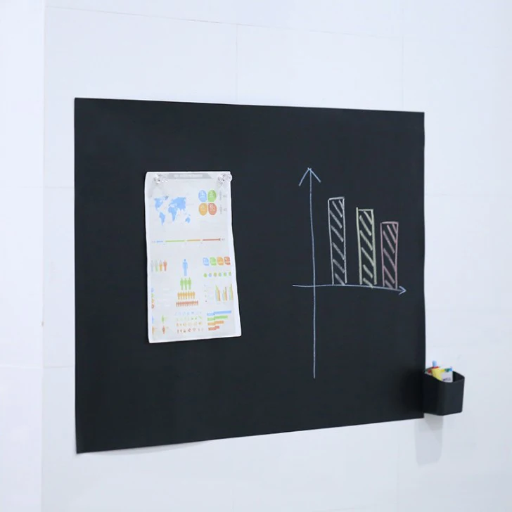 black/white self adhesive chalkboard wallpaper for kids