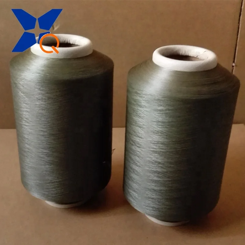 copper plated CuS nylon 6  DTY conductive filaments 70D/24F for anti bacteria&ESD&anti-EM for socks/beddings-XT11148