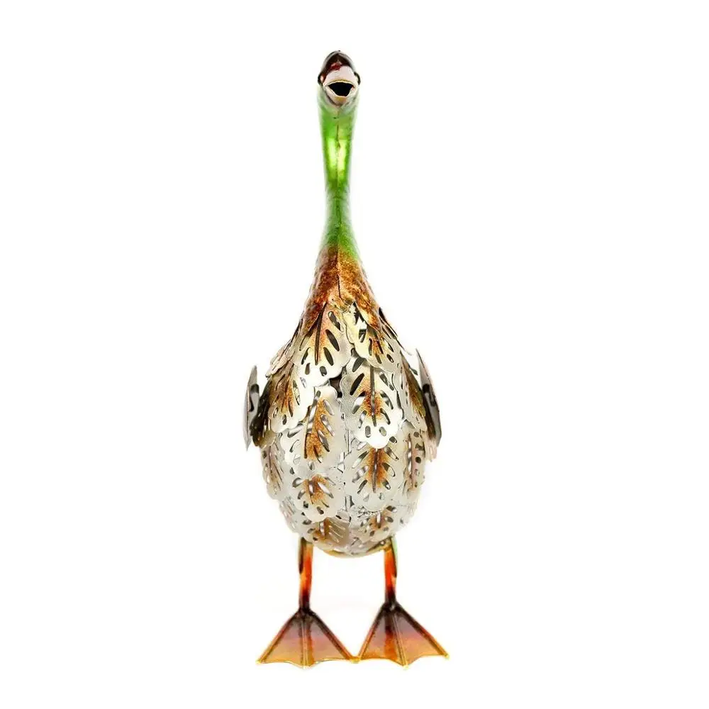 Metal Led Duck Outdoor Garden Decor Solar Powered Light
