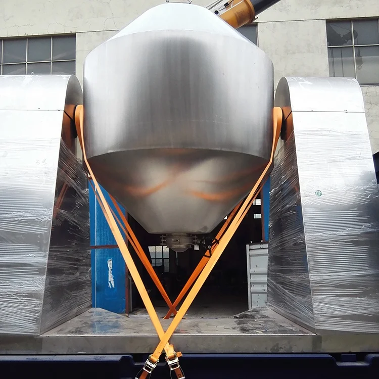 
Double conical vacuum dryer for metal powder with organic solvent and SZG rotary vacuum dryer 