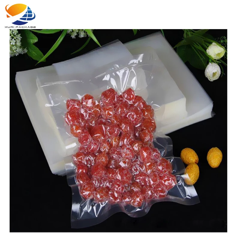 Laminated 3 side seal bag plastic custom printed PA/PE vacuum heat seal pouch three 3 side seal lamb food vacuum packaging bags