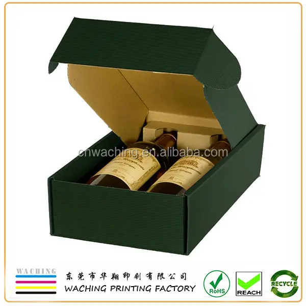 Необычные украсить творческий дешевые гофрированного винные коробки для продажи