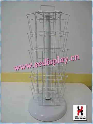 mobile life magazine rotating tabletop display rack