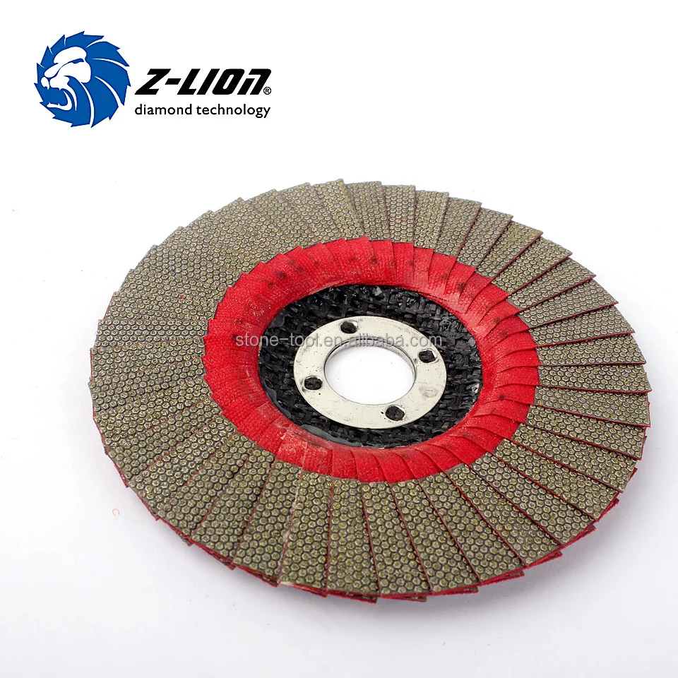 Flexible diamond flap disc for grinding granite and marble
