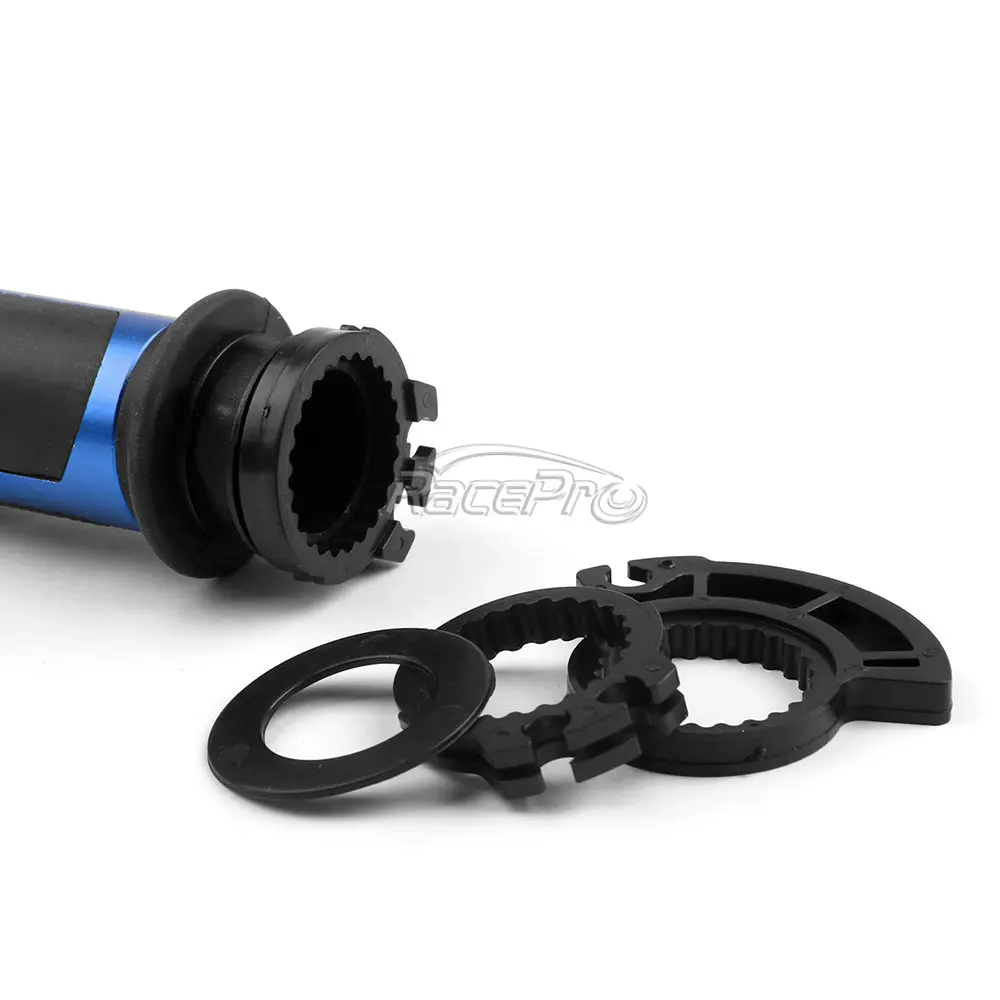 Универсальные ручки для мотоцикла 7/8 дюйма 22 мм с алюминиевой резиновой ручкой и концевой заглушкой