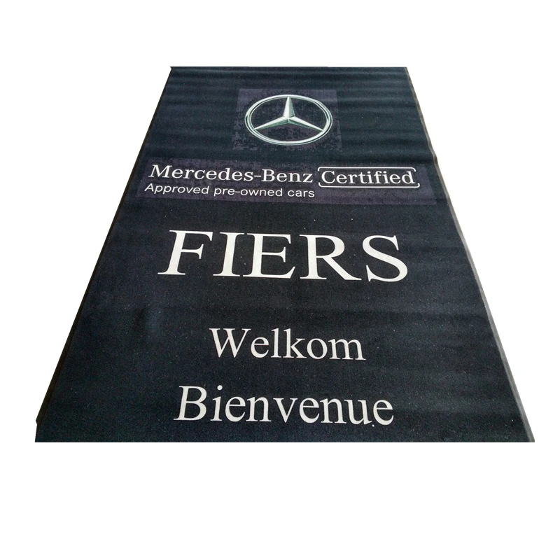 100% nylon printed branded logo garage floor mat
