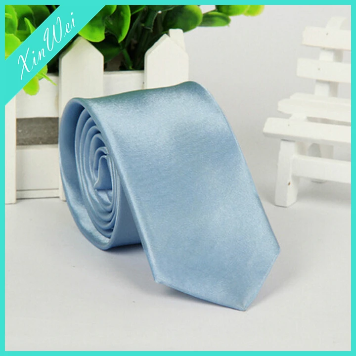 Fashionable Leisure Brand Plain Tie Colourful Soild Colour Slim Narrow Necktie