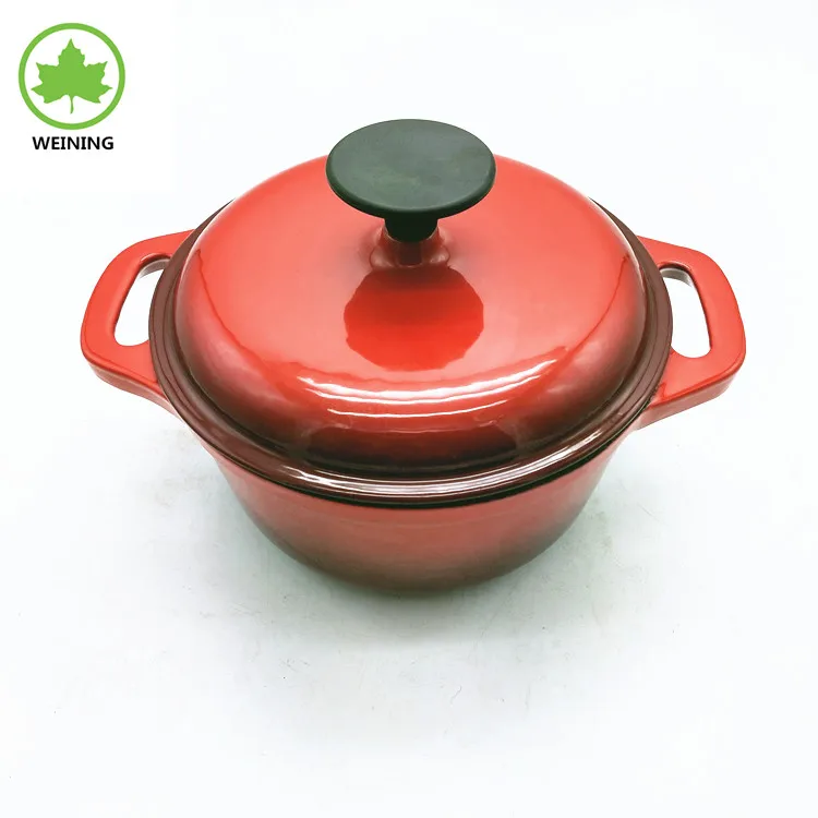 Enameled Cast Iron Casserole With lid, Red