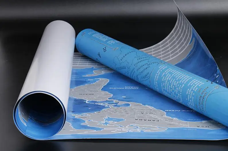 Настенный постер с нажимными штифтами поцарапаемая карта мира подарки для путешественников