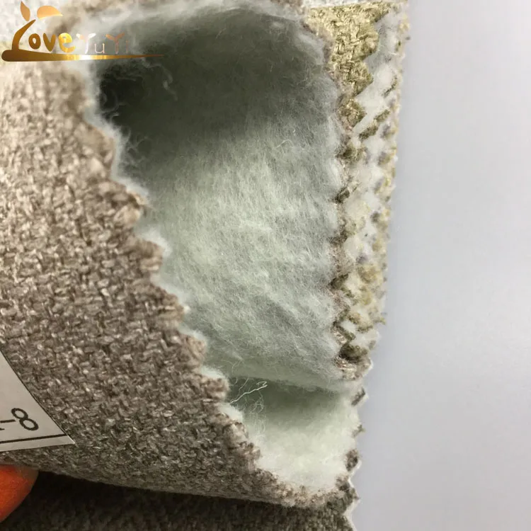 Upholstery Soft Sofa 100%polyester Faux Linen Look Fabric