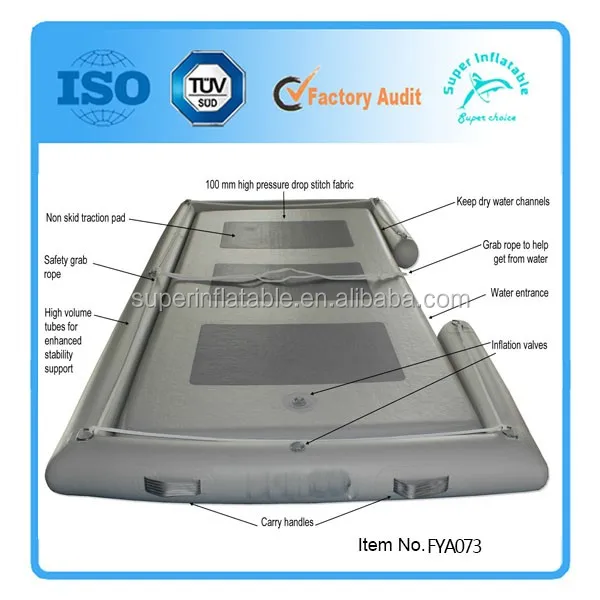 Классический дизайн, плавающий рыболовный остров, надувная плавающая лодка, док-платформа