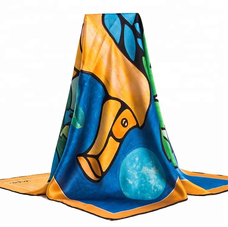 Производители Ханчжоу, индивидуальный роскошный женский шифоновый шарф из 100% шелка