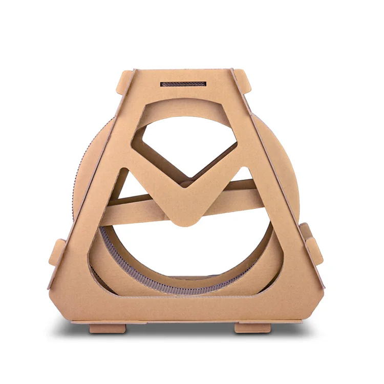 
Factory Direct Sale Cat Scratch Pad Rolling Wheel Shape Cat Scratcher DIY Cardboard Cat Tower 
