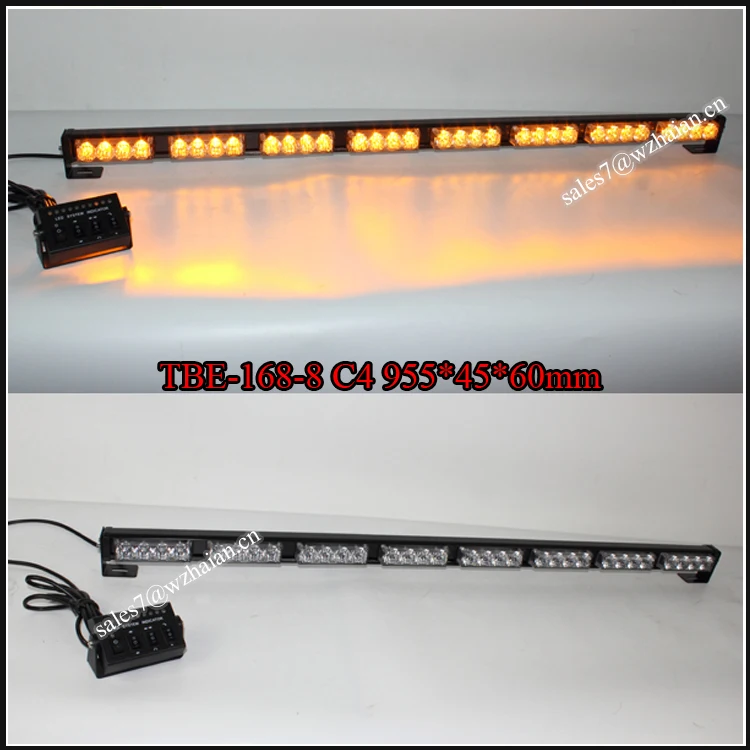 Amber Warning Strobe Lightbar LED Car Head Lightbar Yellow LED Traffic Warning Light Slim LED Strip Light