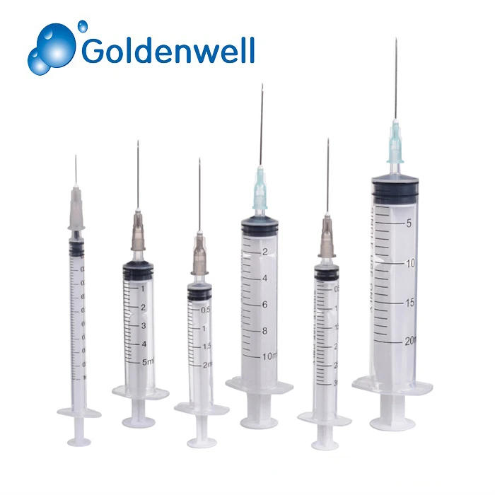 Одноразовый выдвижной безопасный саморазрушительный шприц с иглой, 5 мл