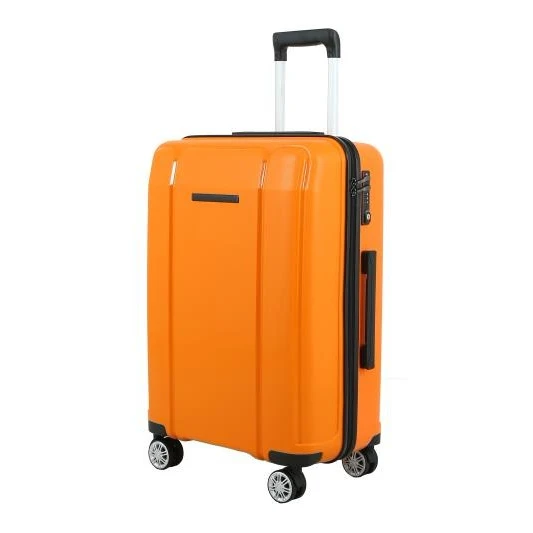 British style unique travel suitcase orange PP girls luggage for travel or business trips