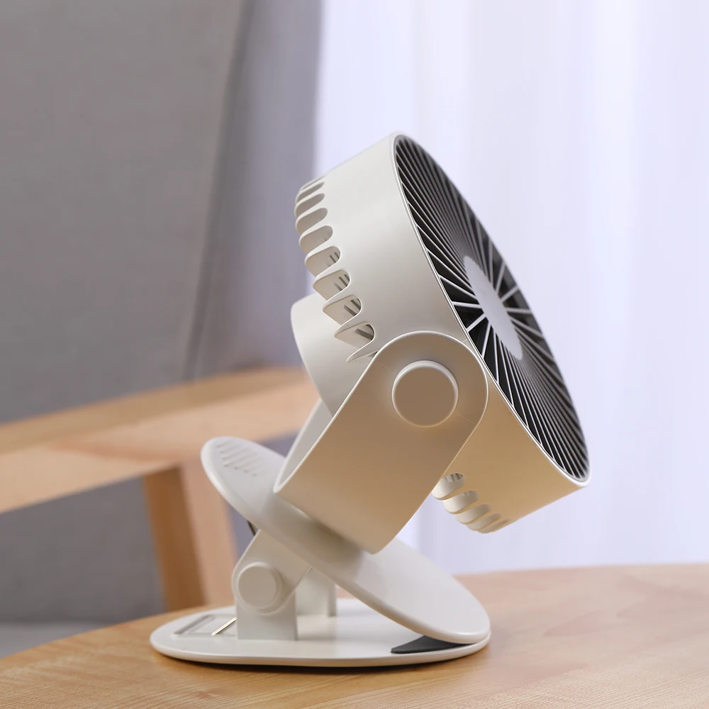 
Home Appliances Portable 360 Degree Oscillating Desktop Fan Rotatable Small Fan Rechargeable Mini Usb Clip Fan 