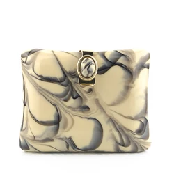 OC3971 High quality acrylic bag for lady party marble acrylic clutch bag