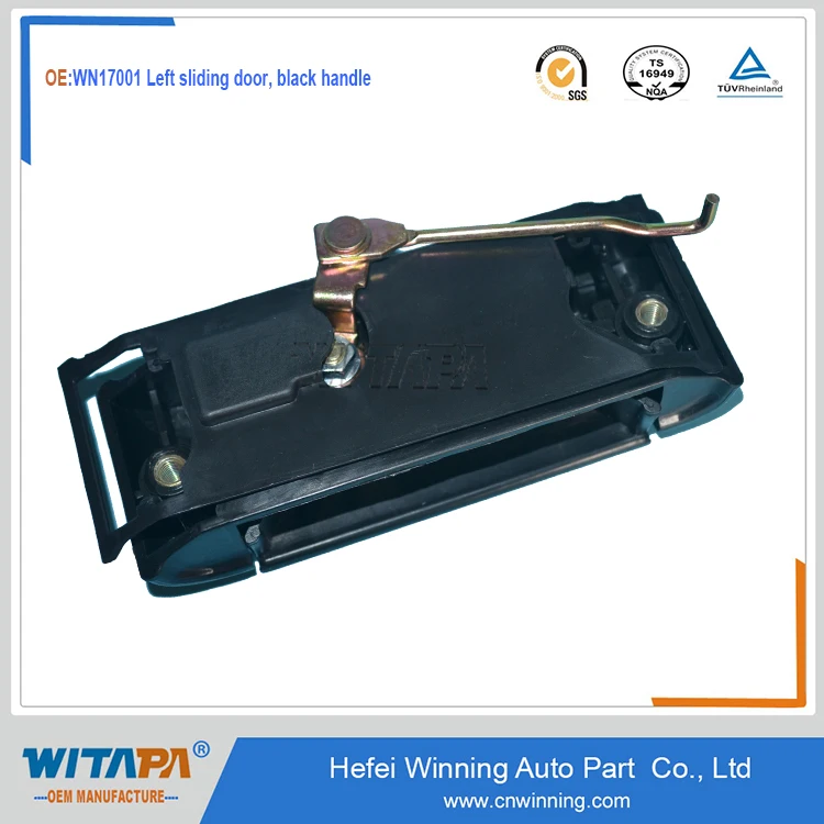 auto body parts sliding outer door handle LH with black color used for Chevrolet N200 by factory