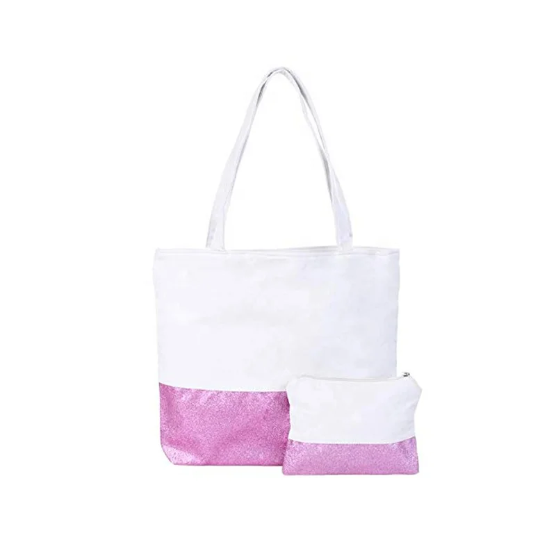 High quality glitter shopping cotton bag canvas cotton tote bag cotton carrying bag