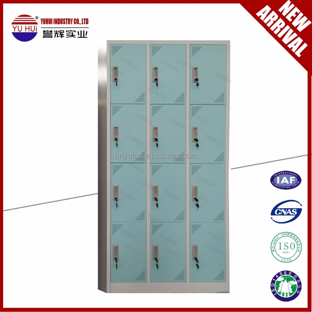 
12 door steel locker cabinet / green color metal 12 door locker 