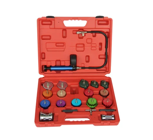 
18 Pieces Radiator Pressure Compression Tester Kit Car Cooling System Leak Detector Tool 