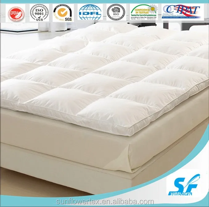 
Gusset mattress topper&mattress pad with down and feather and polyester filling 