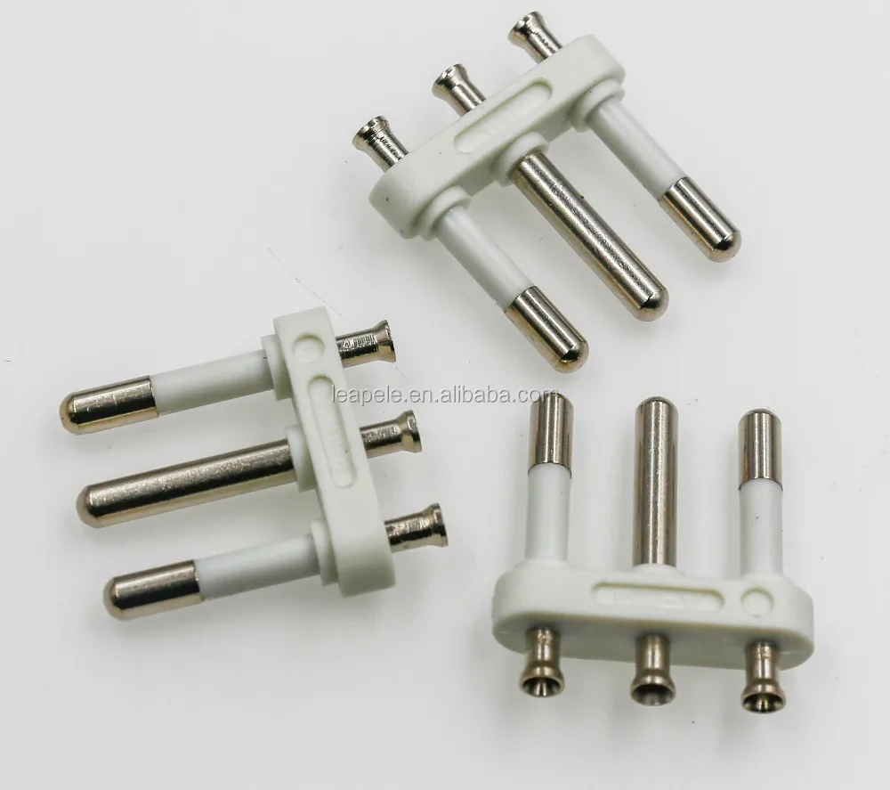 LPI-01 italy plug insert 5.0MM 16A 3-pin,3-pole,3-prong Semi-insulated for adapter
