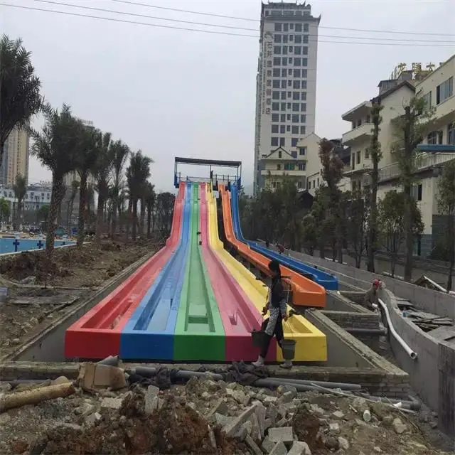
mutong aqua park rainbow adult waterslide fiberglass slide for swimming pool 