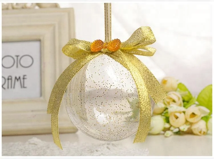 Hot selling gold powder box shiny for custom bow plastic candy box for wedding