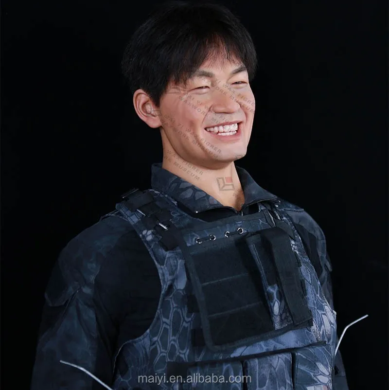 Hyper Simulated Vivid Human Wax Sculpture of Soldier Figure for Museum