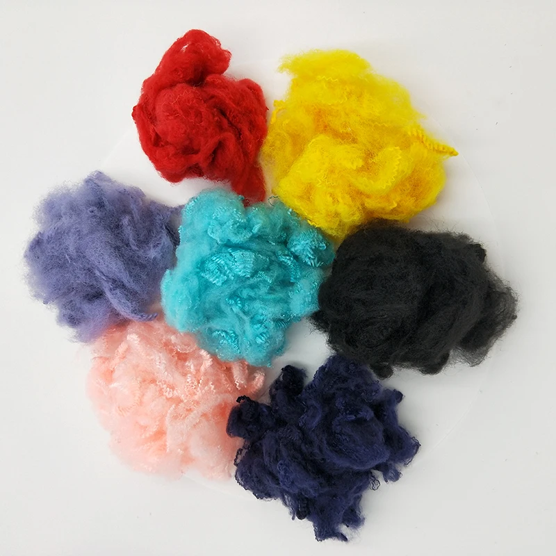Multi-colors Polyester fiber  regenerated PSF fibre for nonwoven fabrics textile