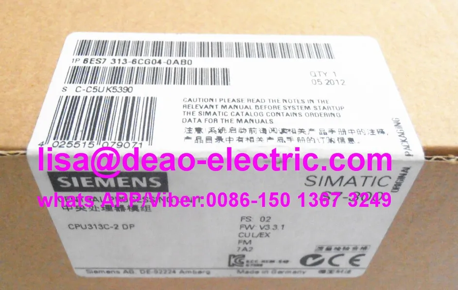 6ES7313-6CG04-0AB0 siemens PLC S7300 series CPU