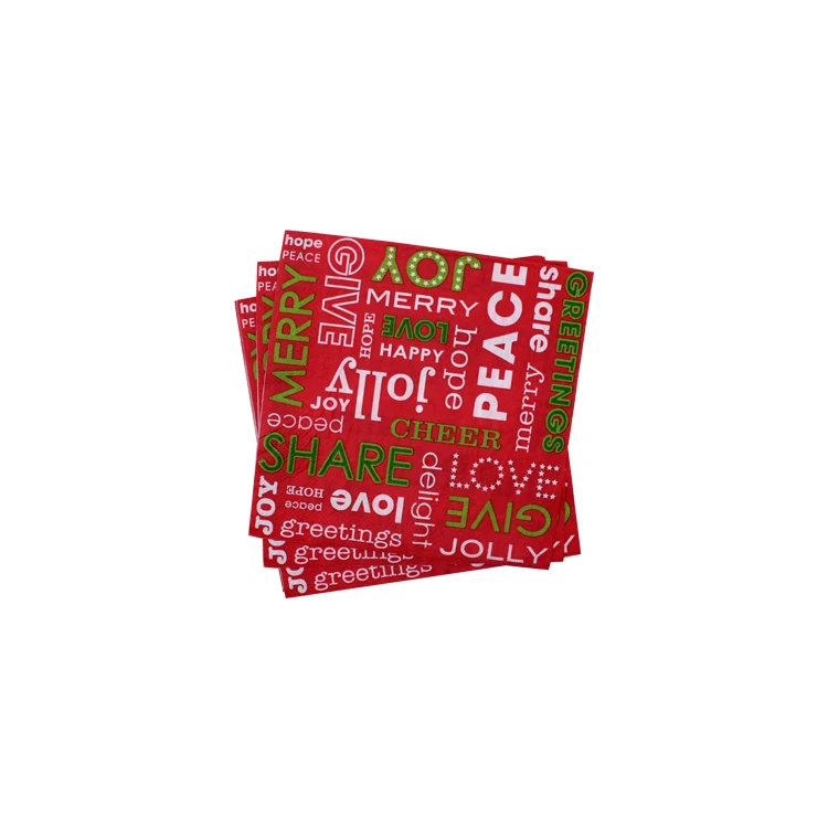 Christmas pattern  party city eco-friendly paper napkins,decorative colorful decoupage paper napkin for decoration