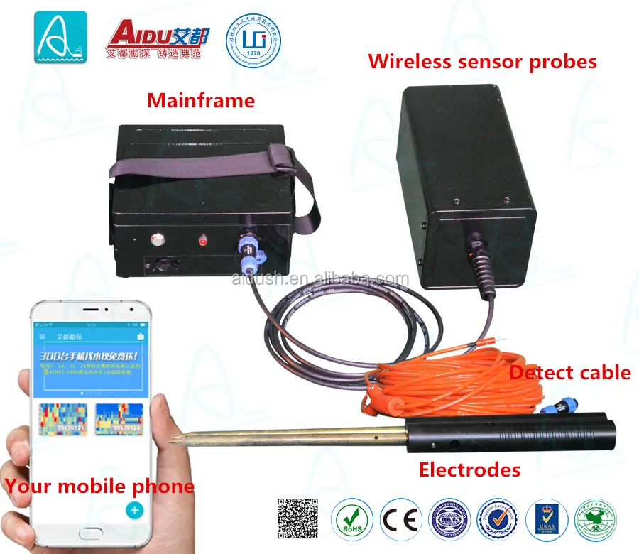 Mobile phone electric filed underground water detector water detection
