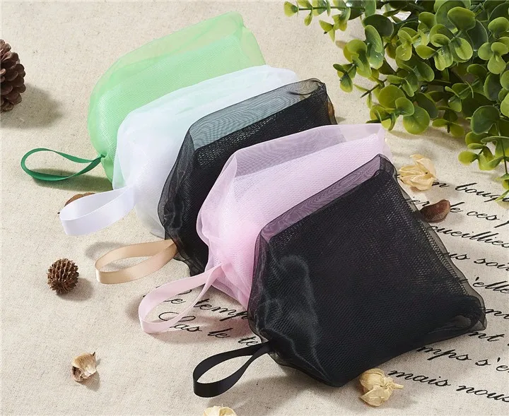 Foaming net facial cleanser PE net for facial cleansing bath soap net B11