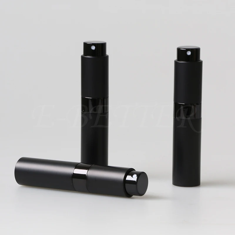 Luxury Metal Perfume Atomizer 8ml 10ml Matte Black Mini Spray