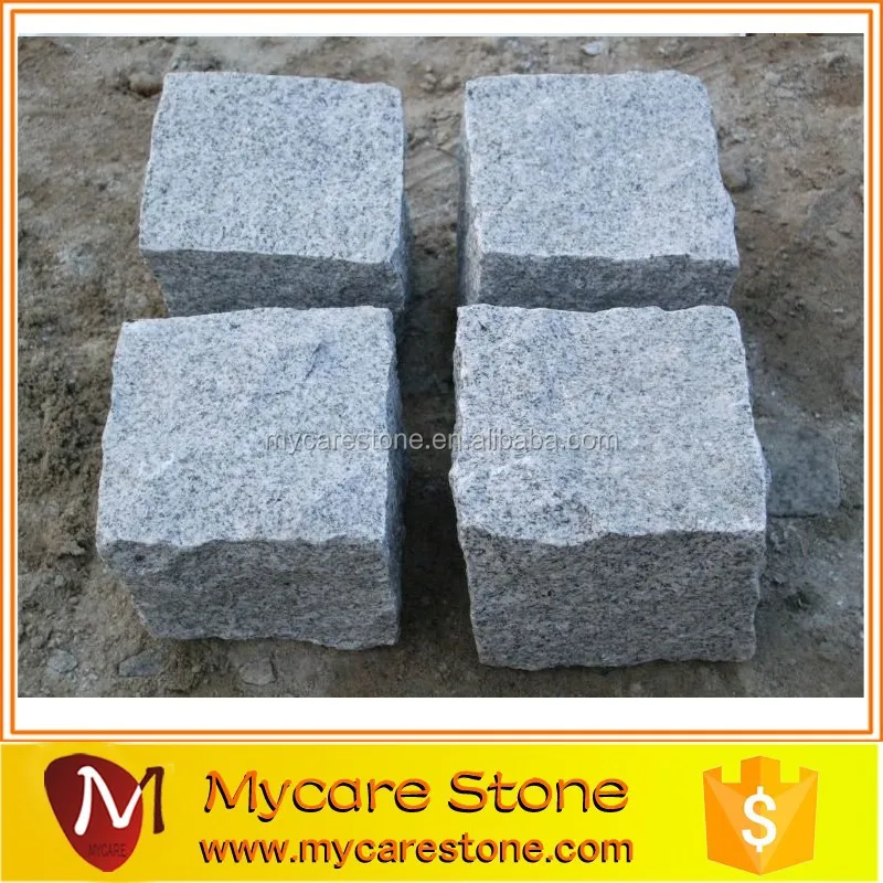 Chinese natural cube stone cobblestone paver mats for sale