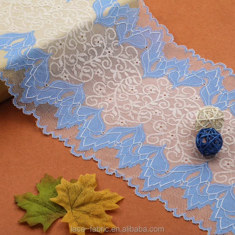 
Сине-белая кружевная отделка смешанных цветов для украшения занавески/скатерти/свадебной вечеринки 