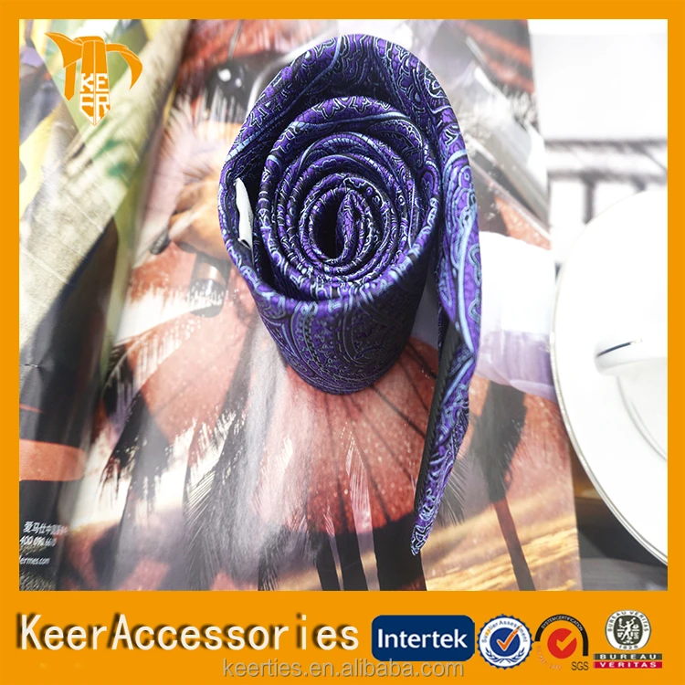 Paisley Italy Jacquard Woven Paisley Silk Necktie, Silk Tie