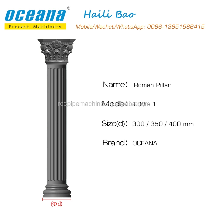 Decorative Concrete Columns Molds decoration garden or park roman pillar molds
