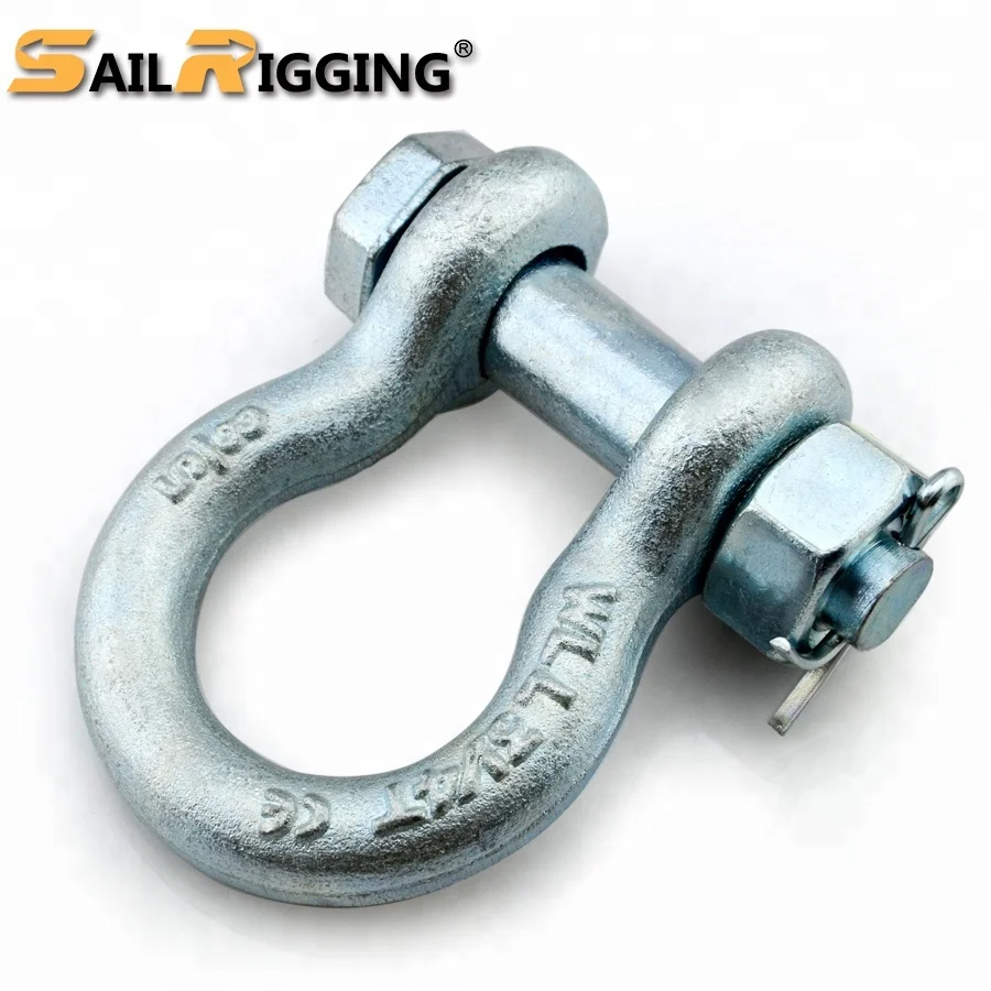 Heavy Duty US Type Alloy Steel Bolt and Nut G2130 G-2130 Marine Steel Lifting Anchor Bow Shackle