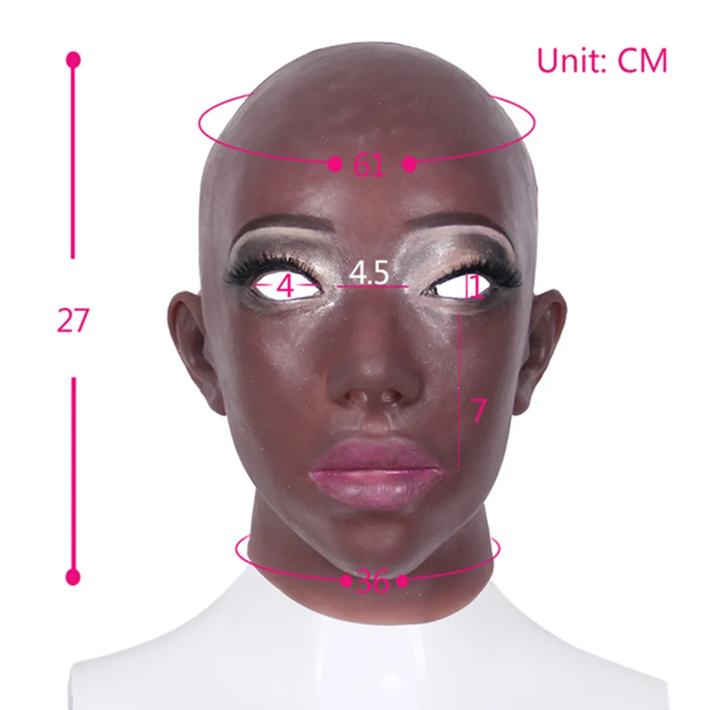 Disguise Masquerade For Man Feminine Silicone Female Headwear Realistic Goddess Face For Halloween Crossdresser